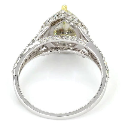 Pear Cut Diamond Solitaire Ring
