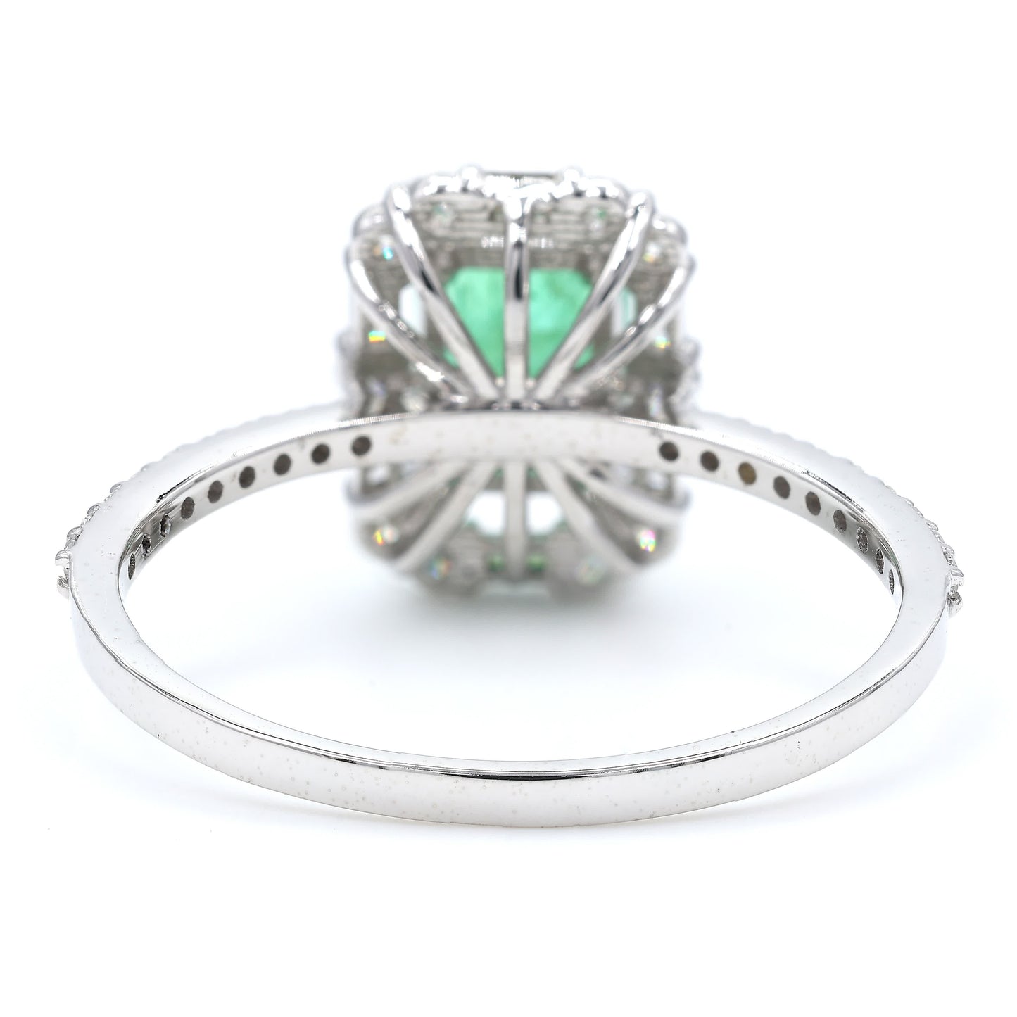 Emerald Halo Diamond Ring