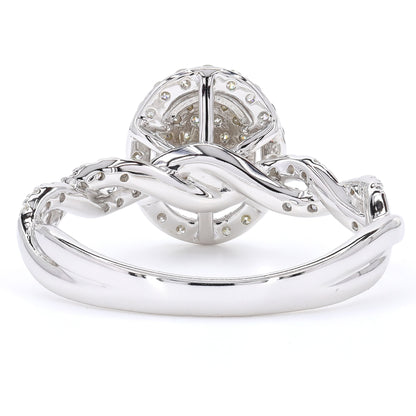 Cluster Diamond Halo Ring