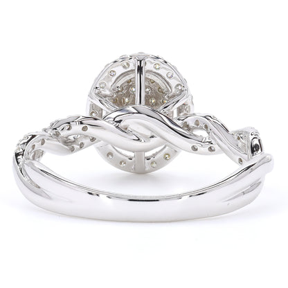 Oval Cluster Diamond Ring