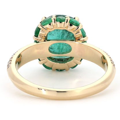 Emerald Cushion Cut Ring