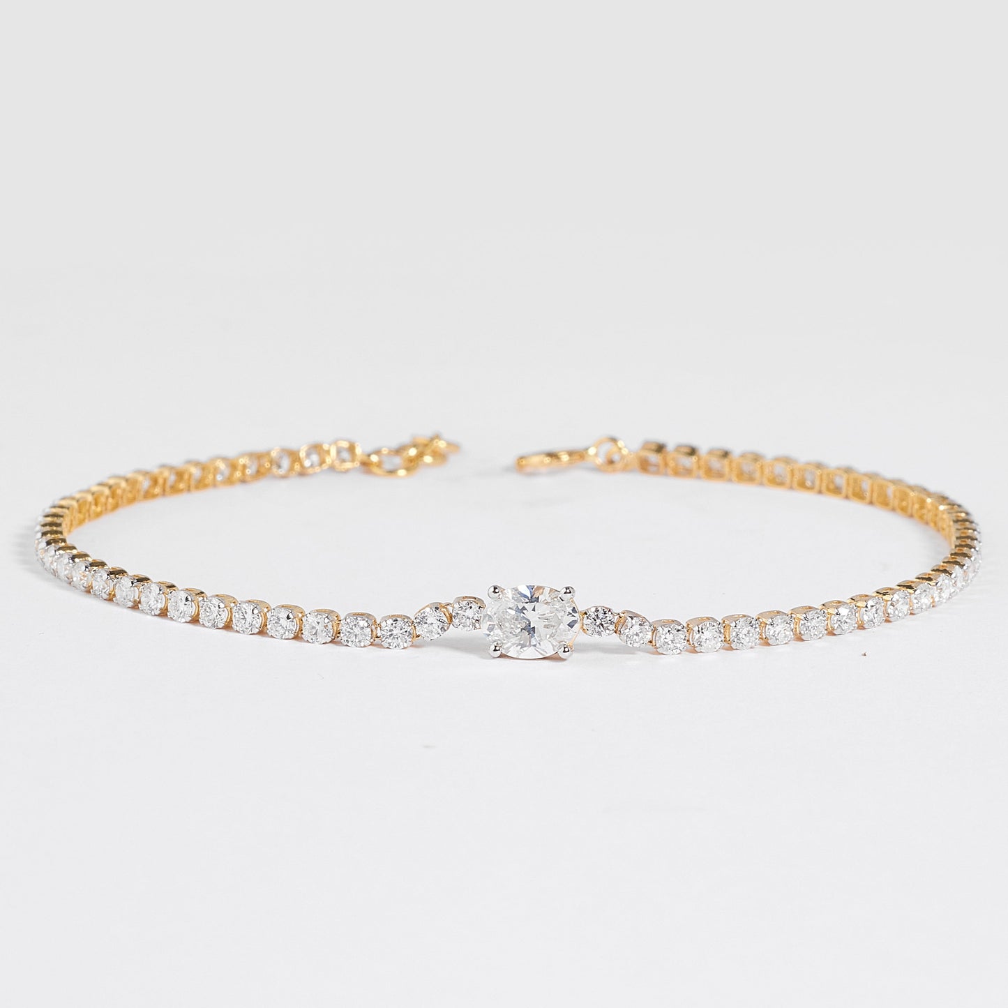 Oval Diamond Tennis Bracelet
