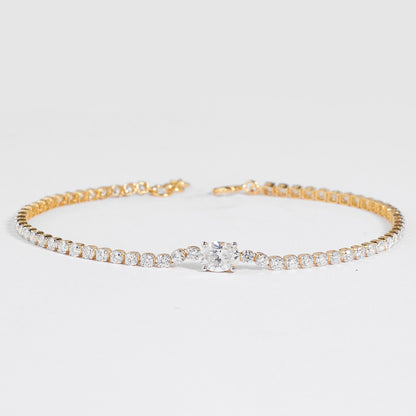 Oval Diamond Tennis Bracelet