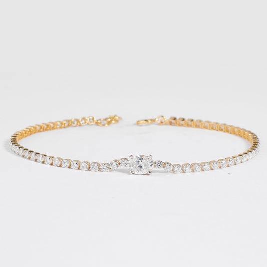 Oval Diamond Tennis Bracelet