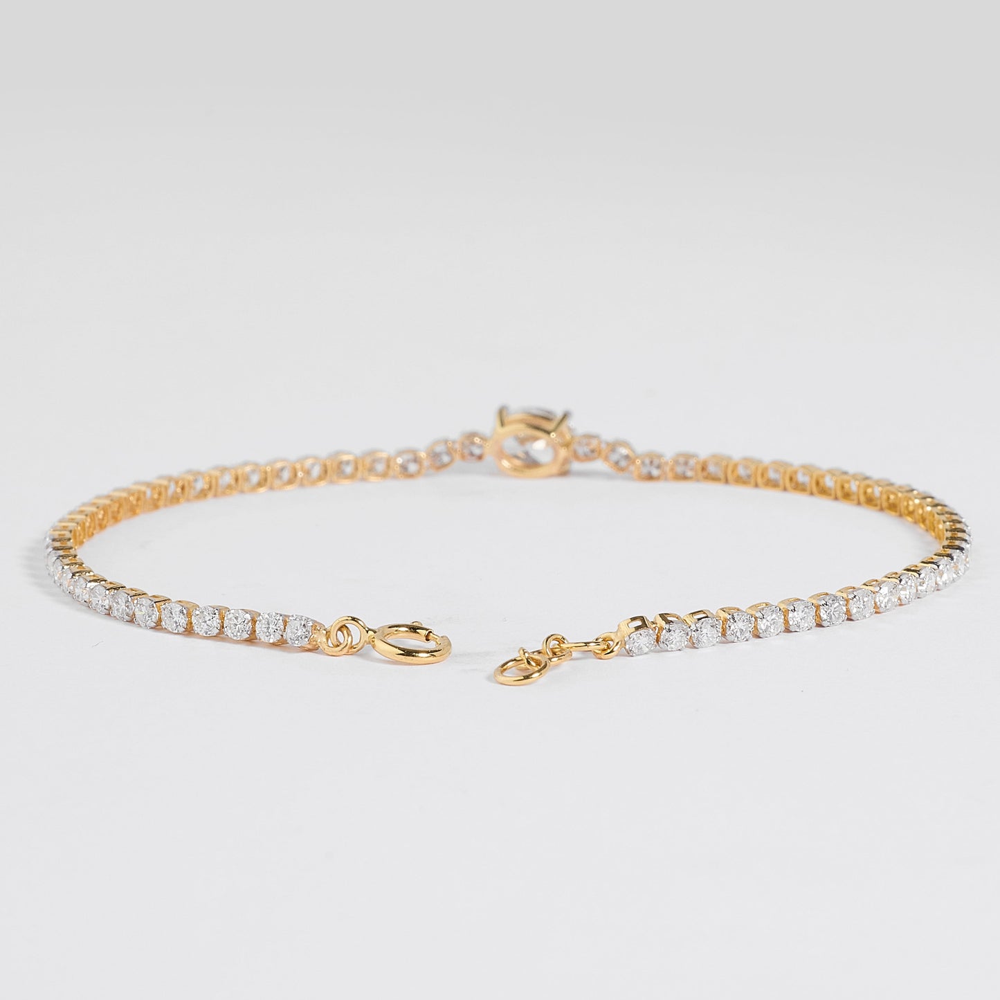 Oval Diamond Tennis Bracelet