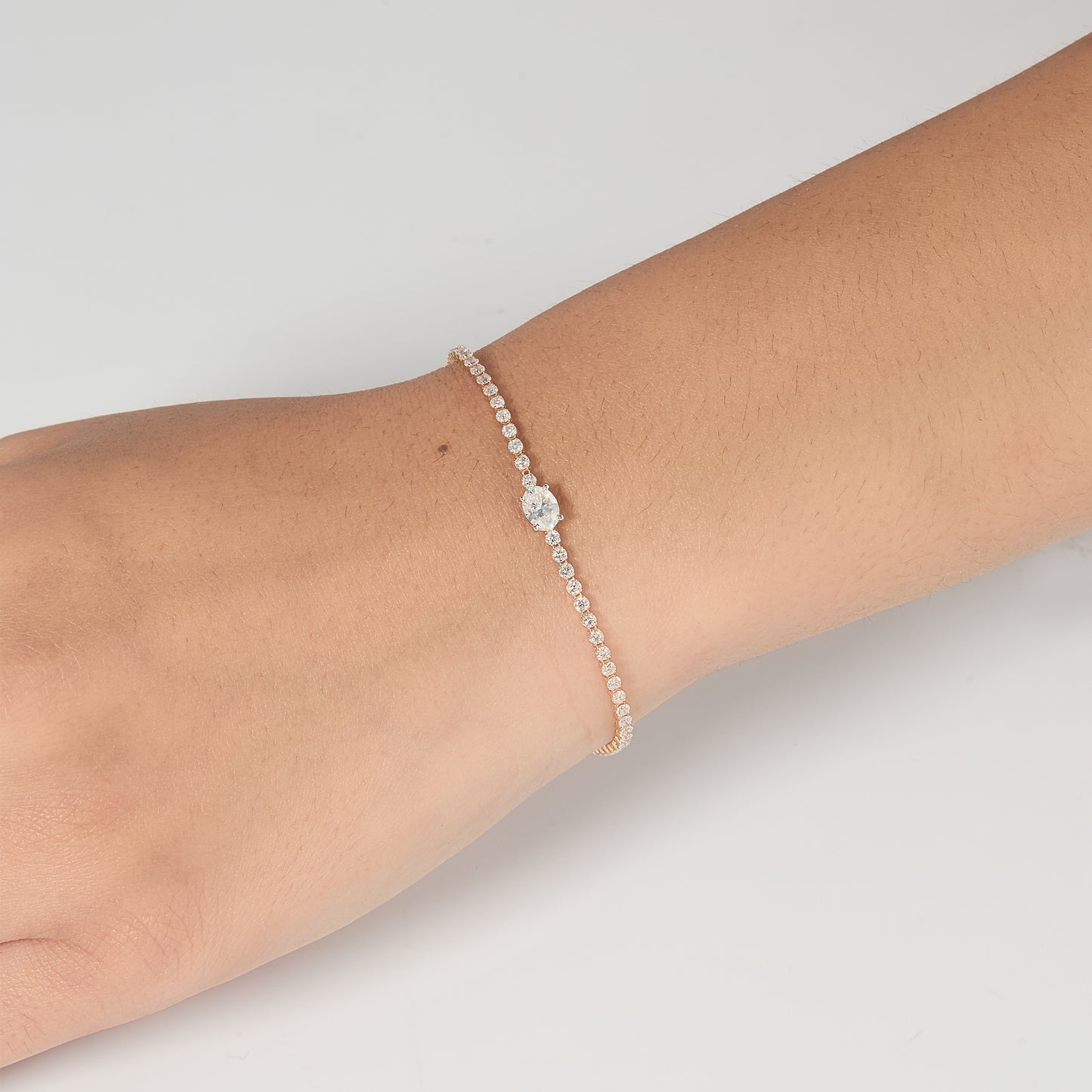Oval Diamond Tennis Bracelet
