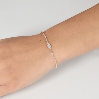 Oval Diamond Tennis Bracelet