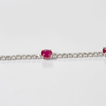 Ruby Diamond Tennis Bracelet