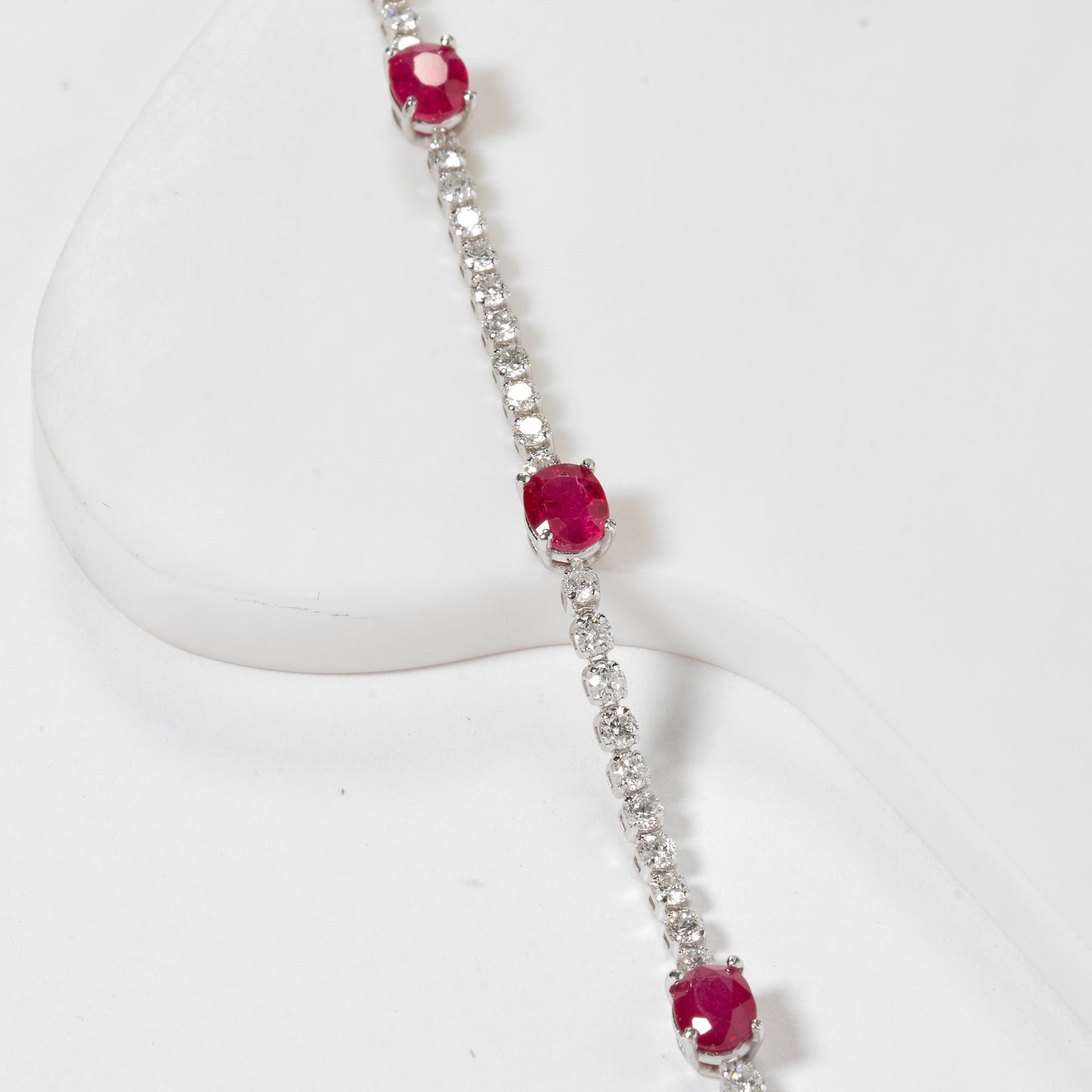 Ruby Diamond Tennis Bracelet