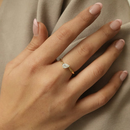 Pear Cut Diamond Ring
