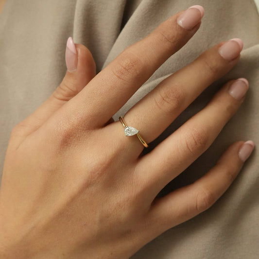 Pear Cut Diamond Ring