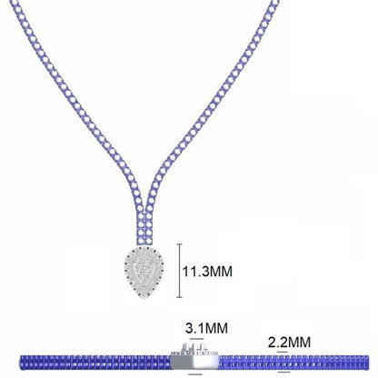 Pear Shape Diamond Drop Necklace