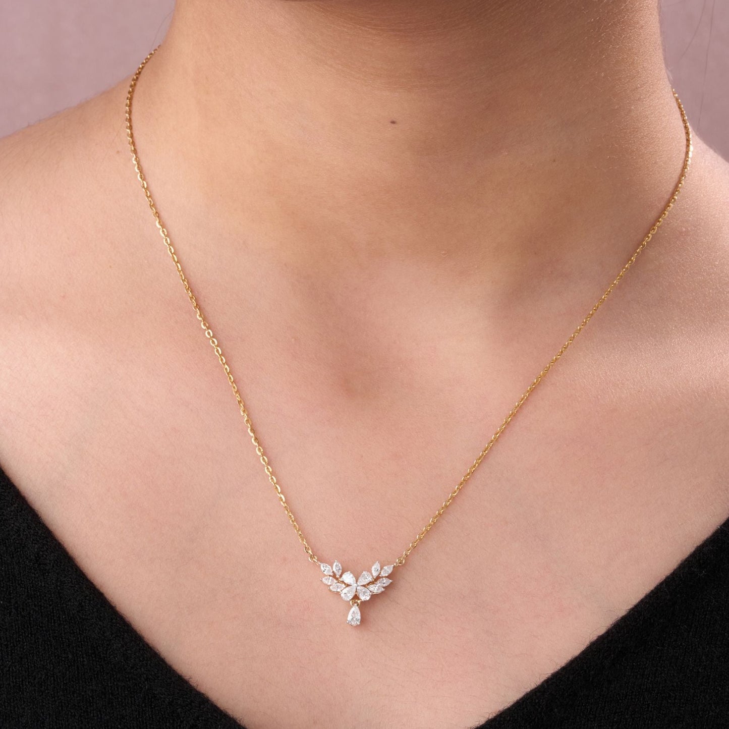 Floral Diamond Necklace