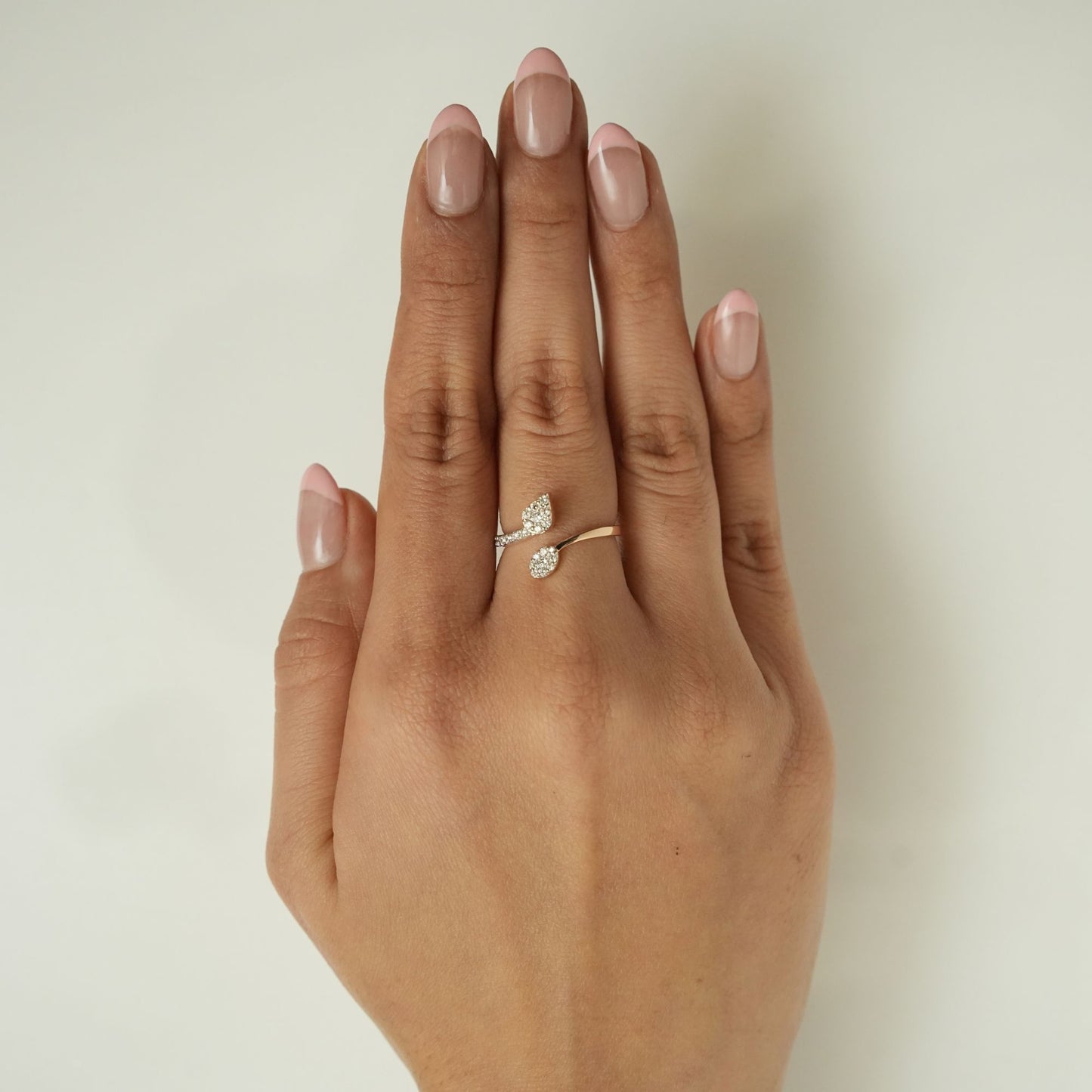 Pear Diamond Open Ring