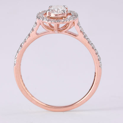 Halo Oval Diamond Engagement Ring
