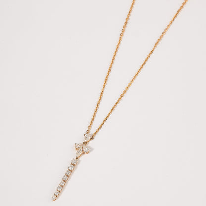 Marquise Pear Vertical Pendant Necklac