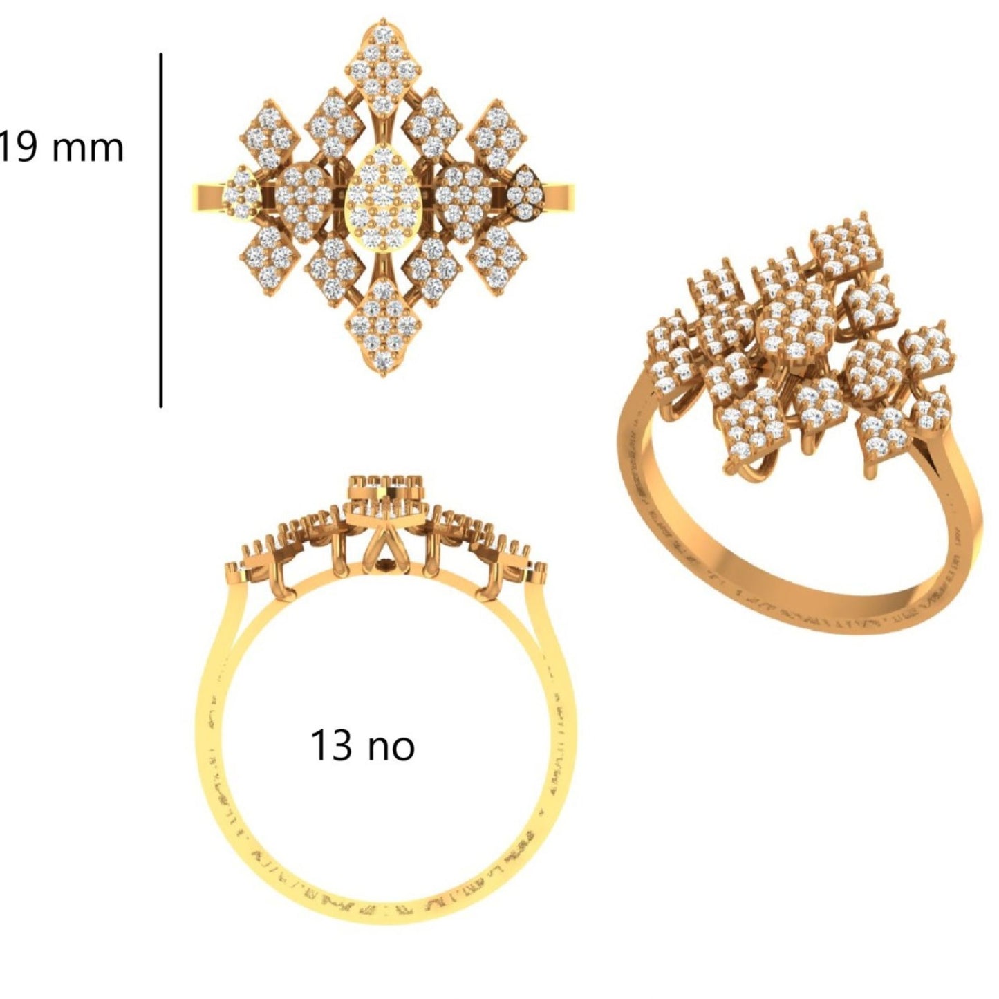 Floral Cluster Diamond Ring