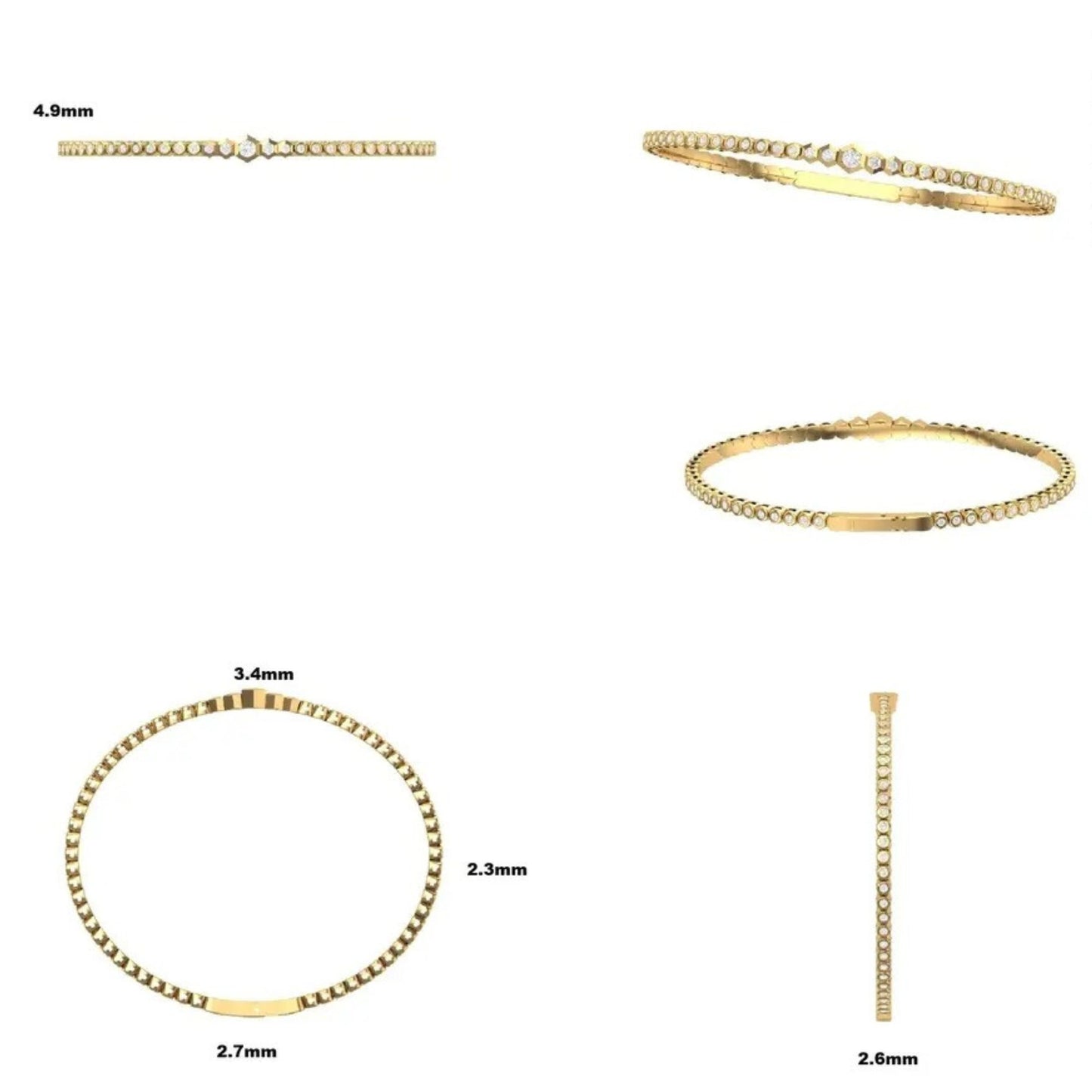 Hexagon Diamond Bracelet