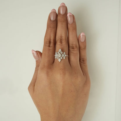 Floral Cluster Diamond Ring