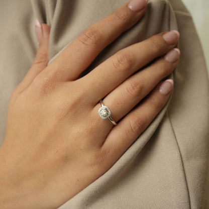 Cushion Halo Diamond Ring