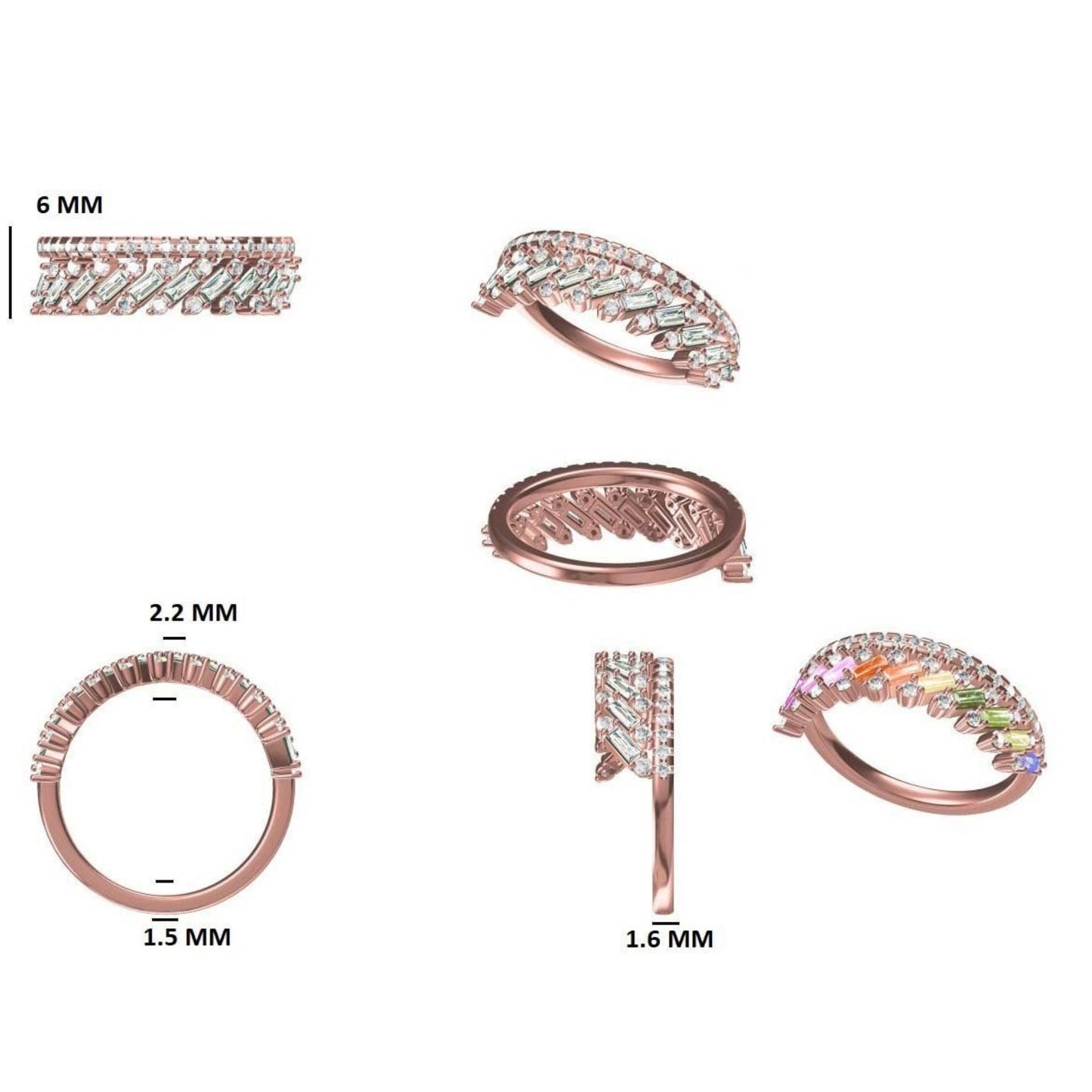 Baguette Diamond Band Ring