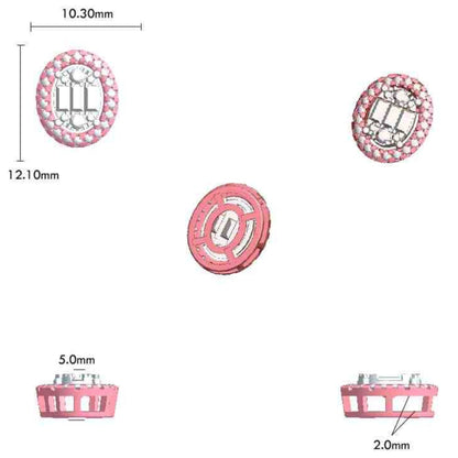 Oval Baguette Diamond Pendant