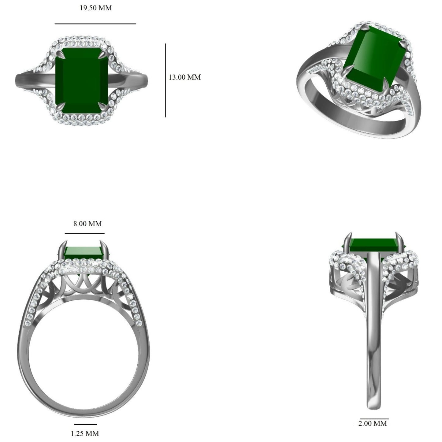 Emerald Cut Emerald Ring
