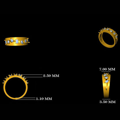 Multi Shape Diamond Band Ring