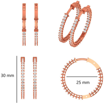 Inside Out Diamond Hoop Earrings