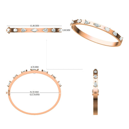 Fancy Natural Diamond Bangle Bracelet