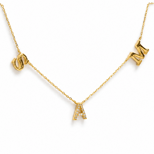 Personalized Initials Diamond Necklace