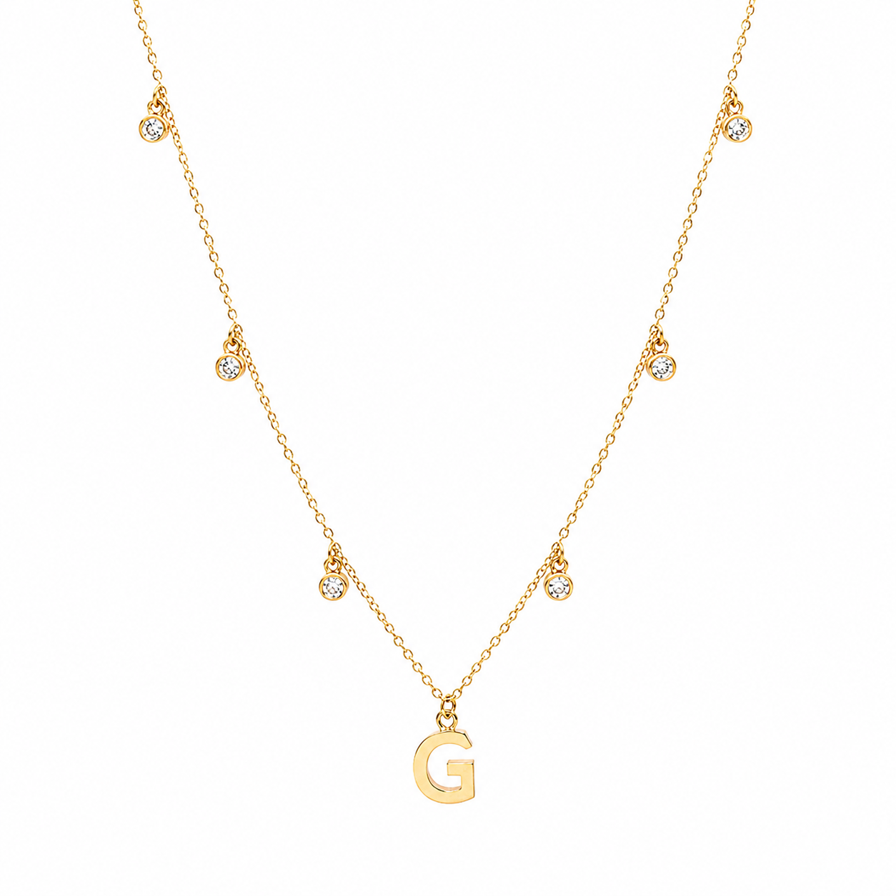 Personalized Initial Diamond Necklace