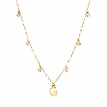 Personalized Initial Diamond Necklace