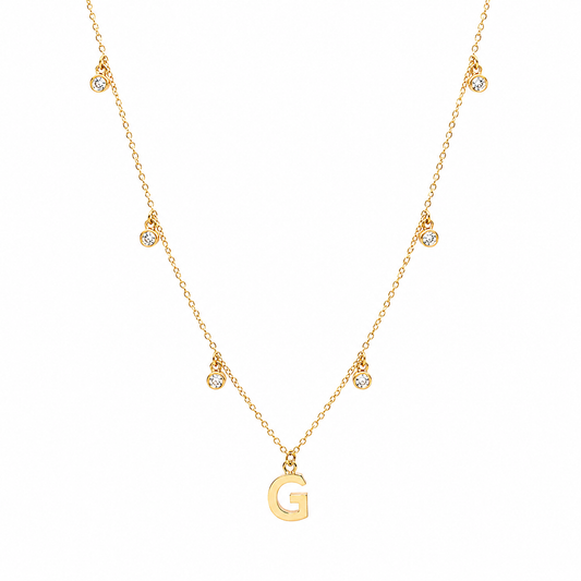 Personalized Initial Diamond Necklace