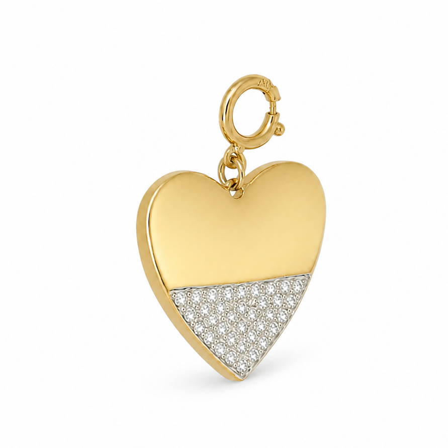 Heart Diamond Charm Pendant