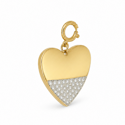 Heart Diamond Charm Pendant