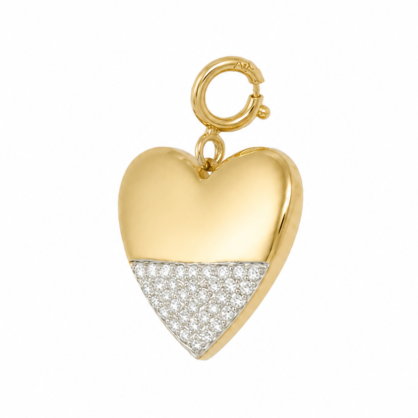 Heart Diamond Charm Pendant