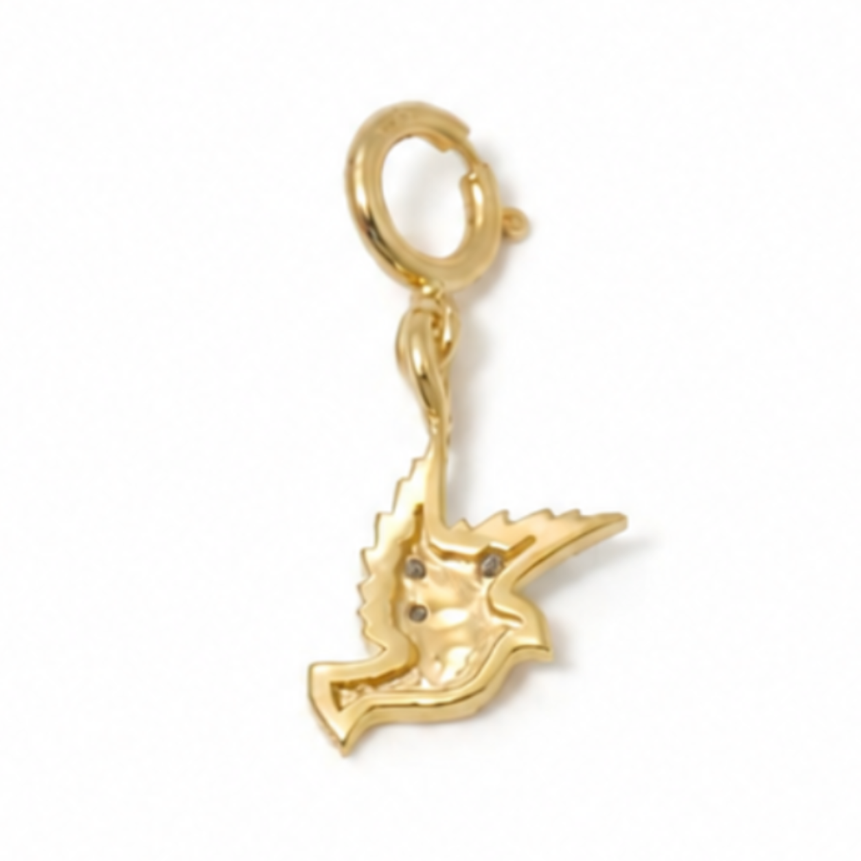 Diamond Bird Charm Pendant