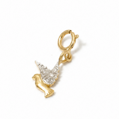 Diamond Bird Charm Pendant
