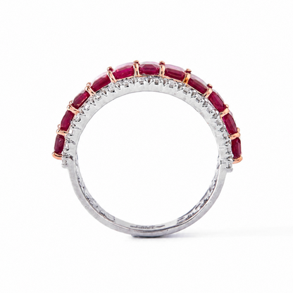 Ruby Diamond Band Ring