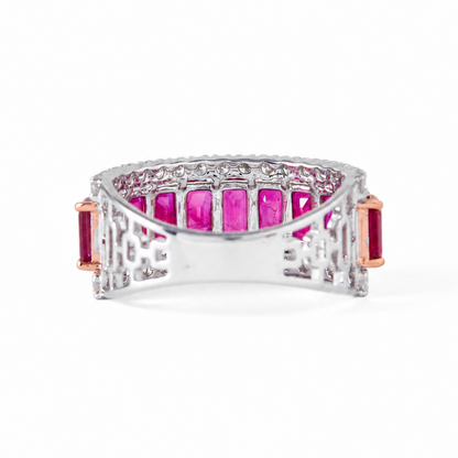 Ruby Diamond Band Ring