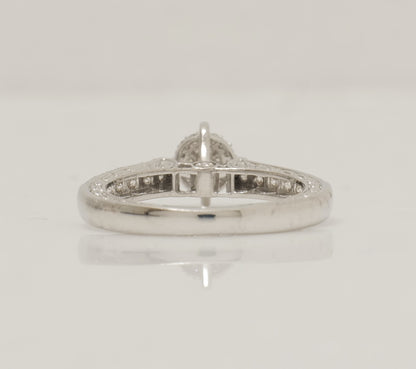 Natural Diamond Round Halo Engagement Ring 14K Gold