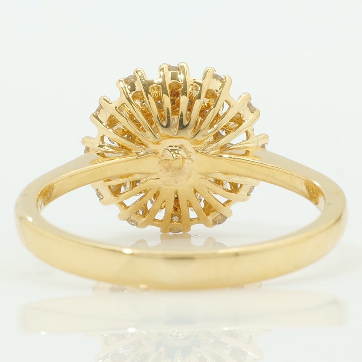 Floral Solitaire Engagement Ring