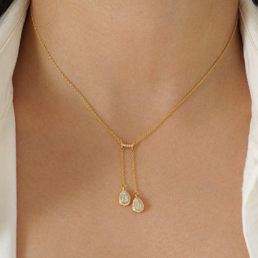 Dual Pear Necklace