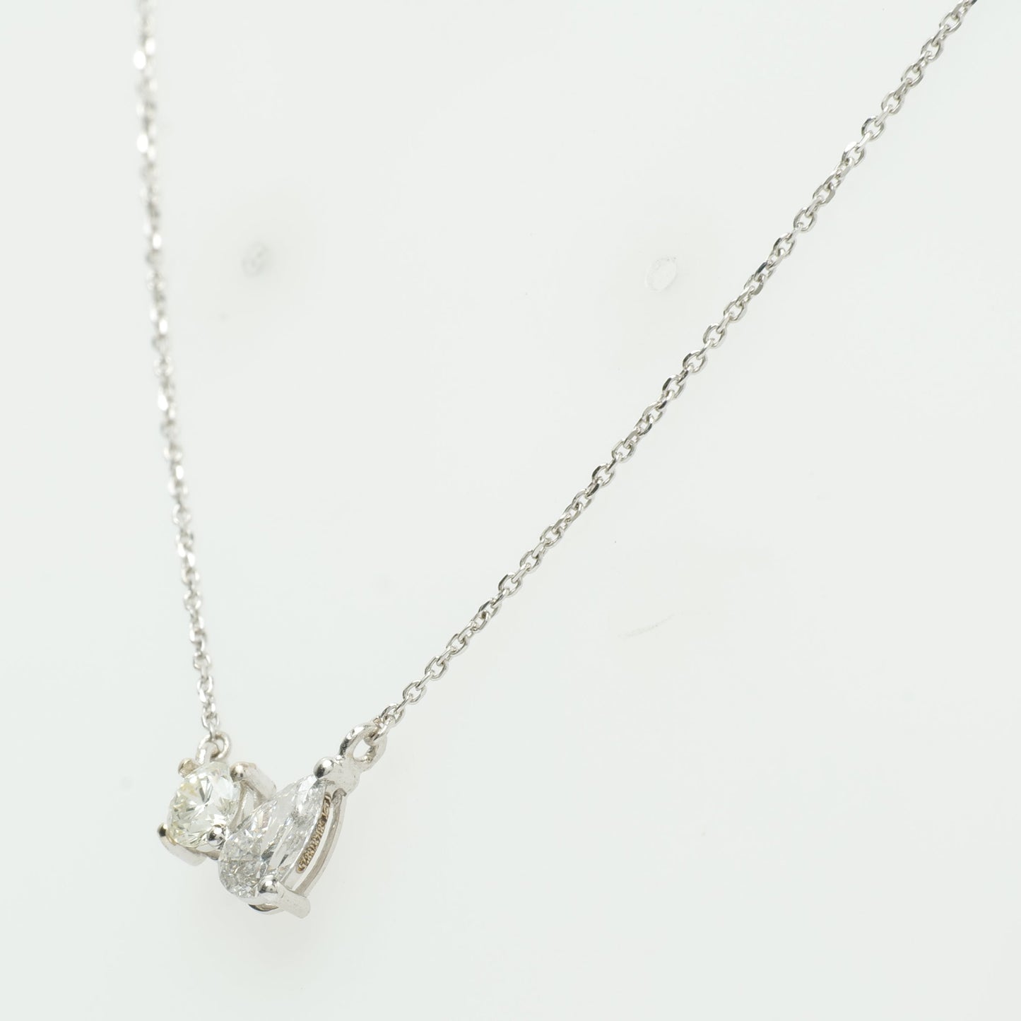 Two Stone Diamond Necklace