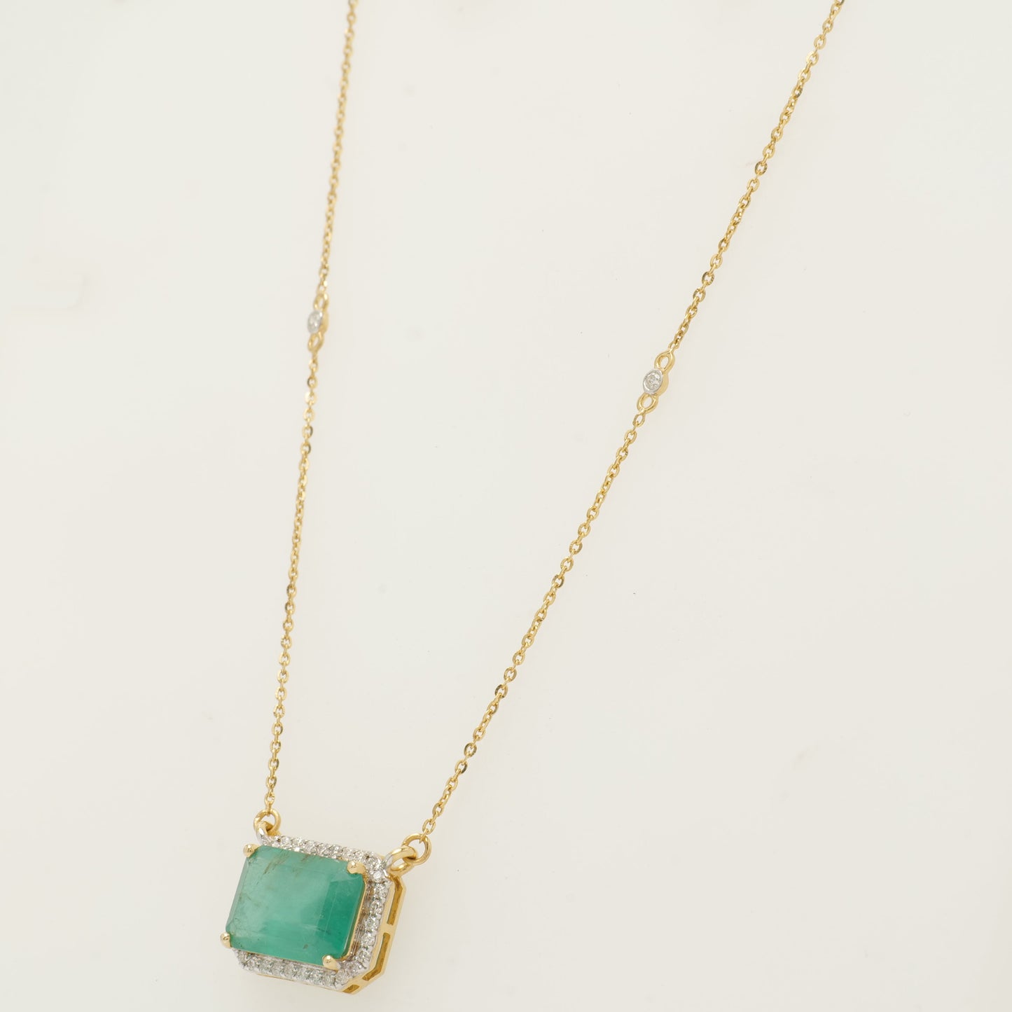 Emerald Cut Pendant Necklace