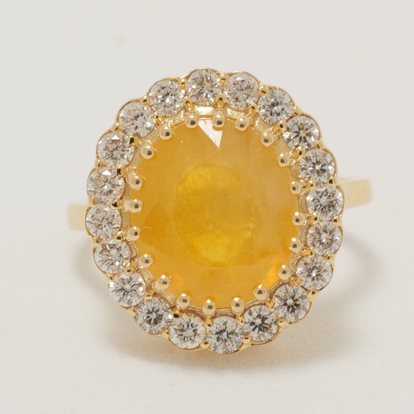 Yellow Sapphire Diamond Ring
