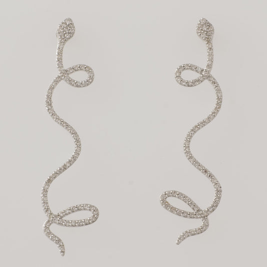 Snake Natural Diamond Earrings