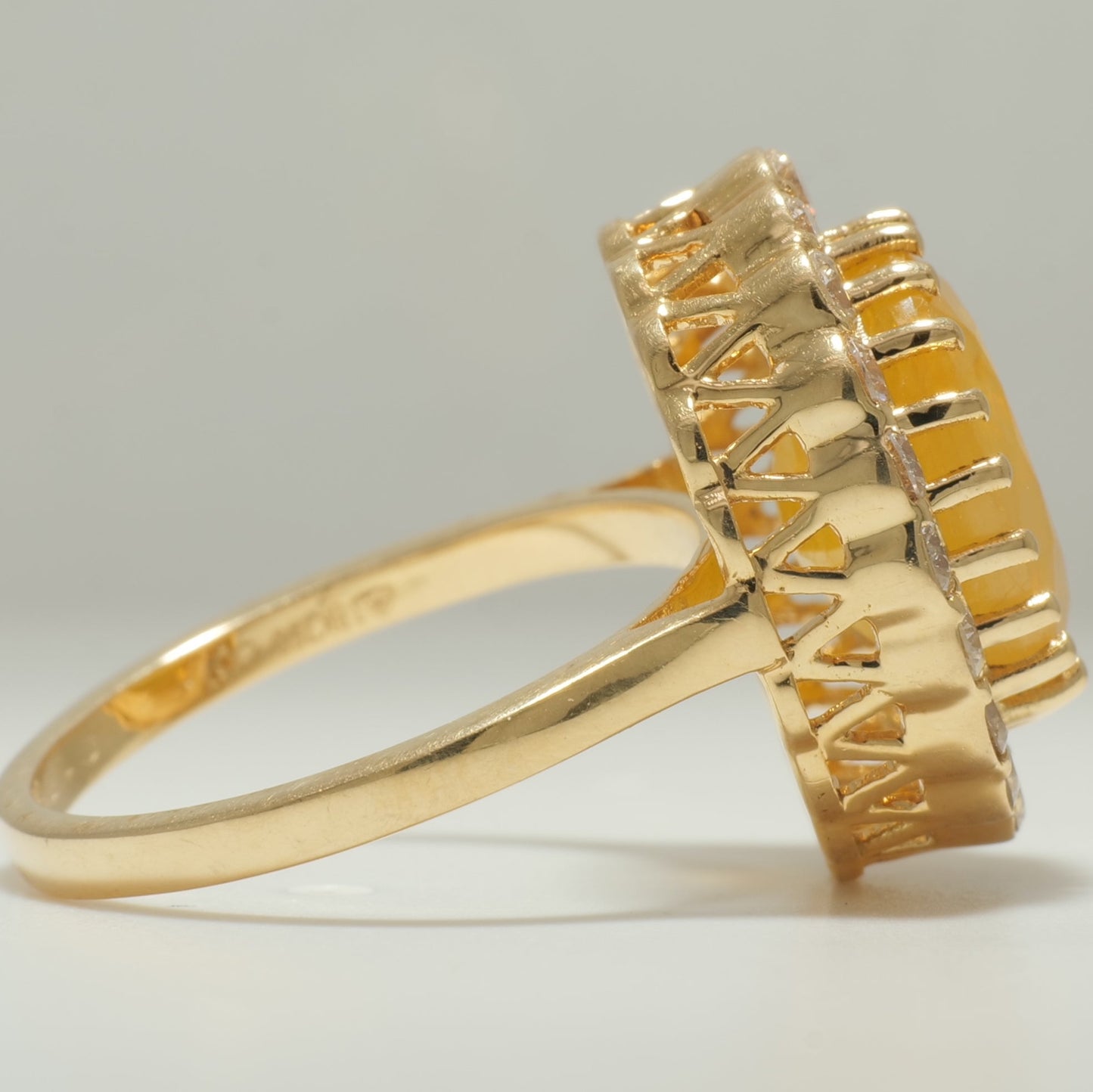 Yellow Sapphire Diamond Ring