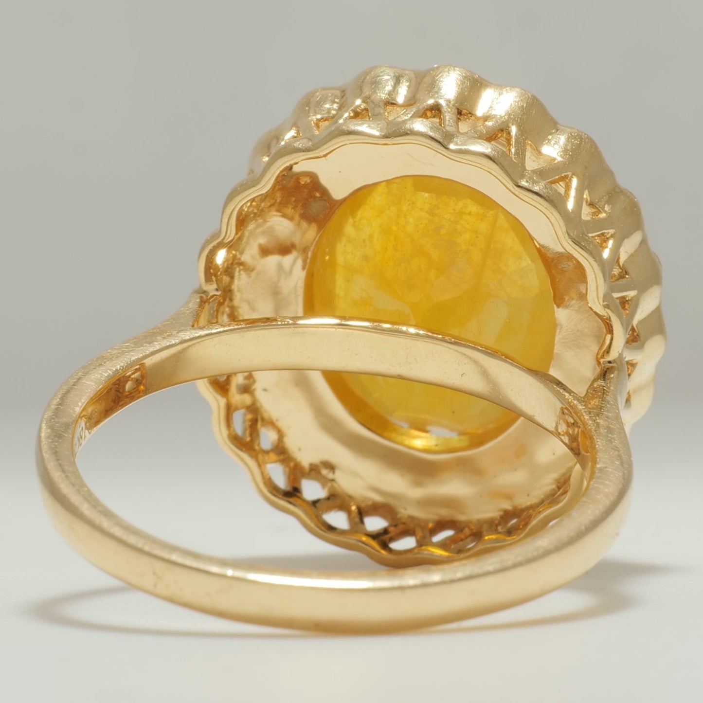 Yellow Sapphire Diamond Ring